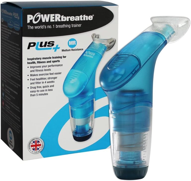 POWERbreathe Blue – Medium Resistance Breathing Trainer for Lung Strength & Respiratory Health