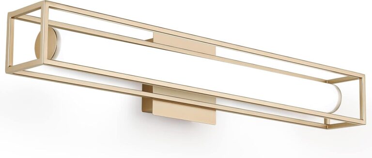 6000K Dimmable Bathroom Vanity Light, 26.2in Champagne Gold LED Mirror Light Fixture, 12W Acrylic Bar Light