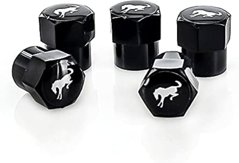 Ford Bronco Black Plastic Tire Valve Stem Cap Covers (5-Pack) – Durable, Protective Accessories