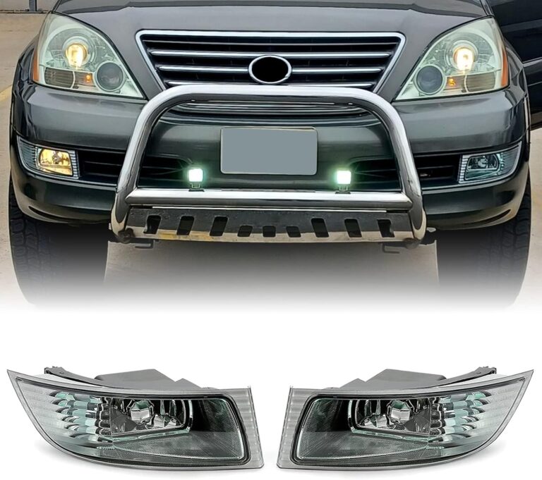 HECASA Bumper Fog Light Kit w/Bulb for 2003-2009 LEXUS GX470 (Non-Sport) – Direct Replacement Pair