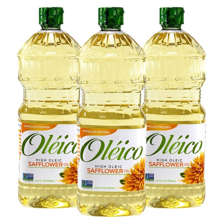 Oleico High Oleic Safflower Oil – Non-GMO, Kosher, High Heat Stable Cooking Oil, 32.3 fl oz (Pack of 3)