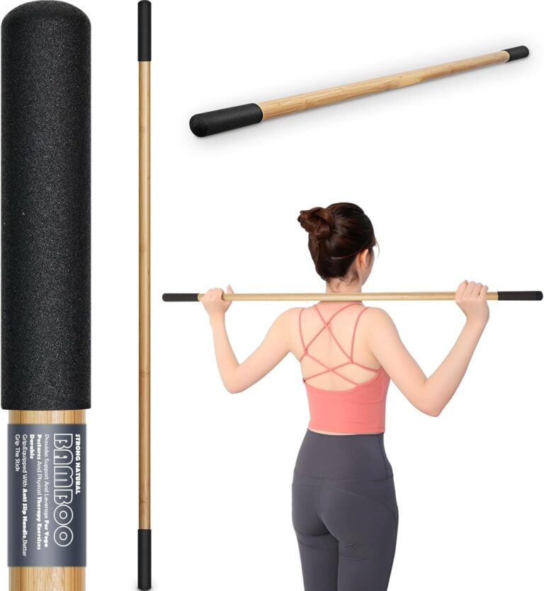 Bamboo Stretch Yoga Stick | 5ft Flexibility Bar for Physical Therapy, Posture Correction & Exercise