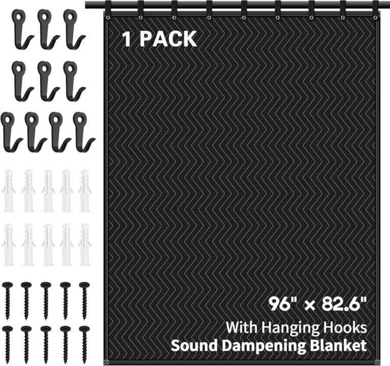 96×80 Sound Dampening Blanket | Professional Noise Cancelling & Studio Acoustic Blanket for Soundproofing