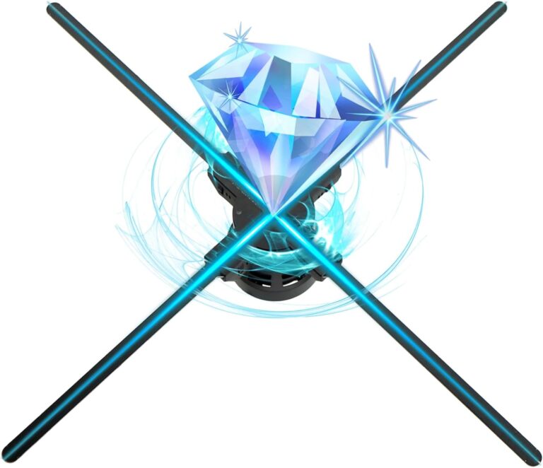 27.5″ 3D Hologram Fan Projector | 2000x1444PX High-Res Holographic Advertising Display with APP Control & Audio