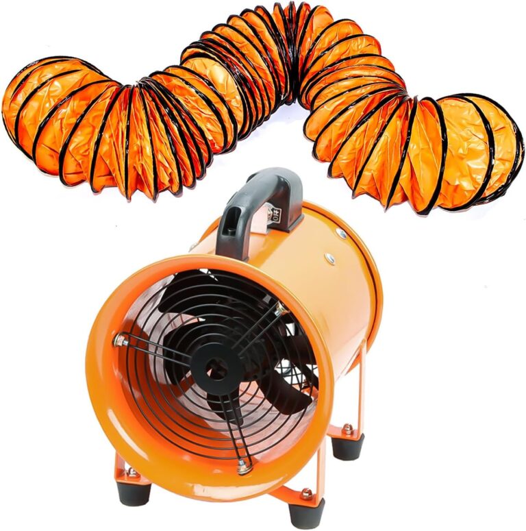 8-Inch High-Velocity Portable Utility Blower Fan with 33ft Hose | Industrial Exhaust Ventilator for Workshops & Basements