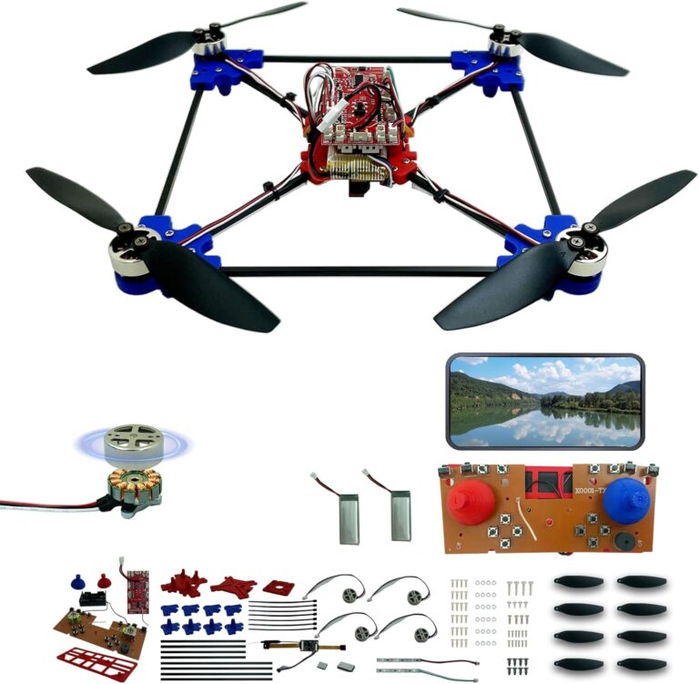 DIY Drone Kit with Brushless Motor & Dual Camera | STEM Building Project with Optical Flow Hovering for Beginners