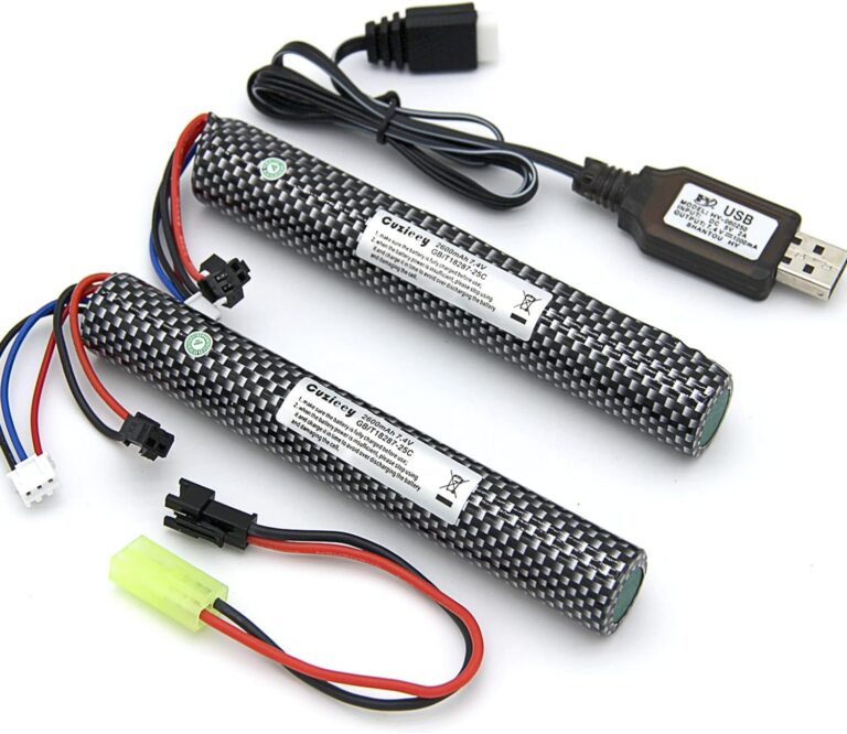 2-Pack 7.4V 2600mAh Lipo Battery for Gel Blasters | SM2P Plug for SRB1200, M4, MP5K & More