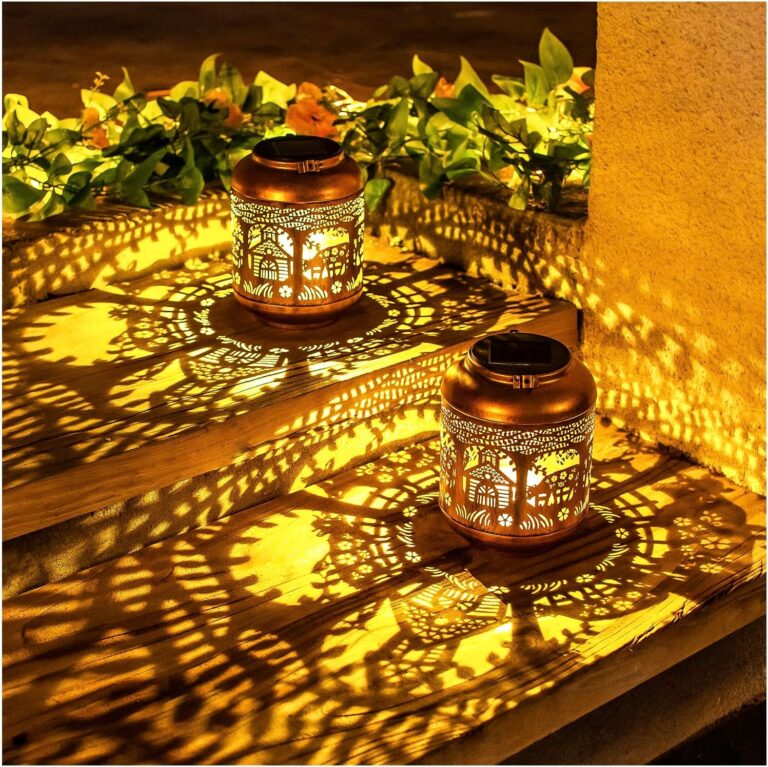 Cow Solar Lanterns Outdoor (2 Pack) – Waterproof LED Garden Lights for Patio, Lawn & Yard Decor